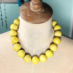 Statement yellow ceramic necklace